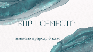 Комплексна підсумкова робота. І семестр. Пізнаємо природу 6 клас. (з групами результатів) Автор програми Д.Біда