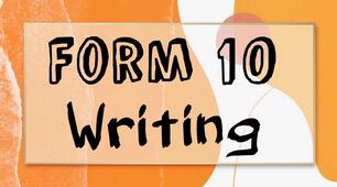 Form 10. Writing / I Term