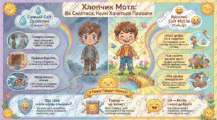 Інфографіка до уроків за повістю Шолом-Алейхема «Хлопчик Мотл»