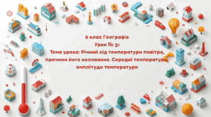 Річний хід температури повітря, причини його коливання. Середні температури, амплітуди температури
