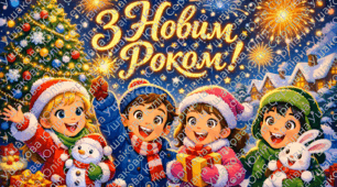 Плакат - фотозона "З Новим Роком". (Новий рік)