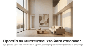 Дизайнер предметного середовища та декоратор