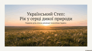 Український степ: Рік у серці дикої природи