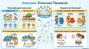 Іменник - просто і зрозуміло (інфографіка)