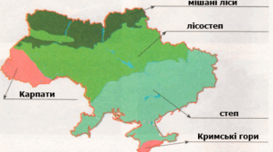 Діагностична робота з теми "Природні зони України"
