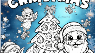 MERRY CHRISTMAS МЕГАРОЗМАЛЬОВКА ПОСТЕР НА 4,9,12,16, 20 АРКУШІВ