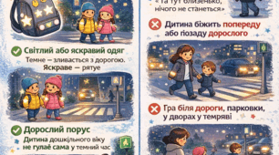 Безпека дитинив темний час доби та мінна безпека в зимку
