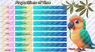 Prepositions of Time - Прийменники часу (5-11 класи) на урок англійської мови