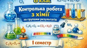 ПІДСУМКОВА КОНТРОЛЬНА РОБОТА З ХІМІЇ 8 клас (НУШ) за І семестр