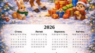 Календар на 2026 рік.