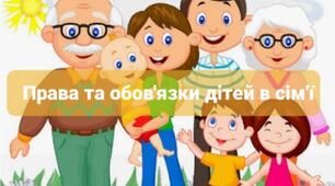 Презентація. Права та обов'язки дітей в сім' ї