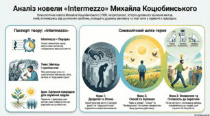 Інфографіка до твору М. Коцюбинського “Intermezzo”.