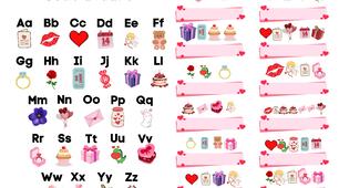 St. Valentine's Day - Code breaker. День Святого Валентина - Дешифратор. Робочий лист для розшифрування слів по символах - 2 варіанти з відповідями