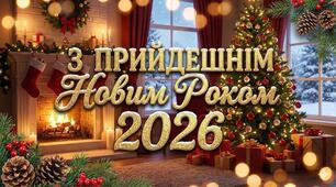 Новорічне привітання з Новим роком 2026!