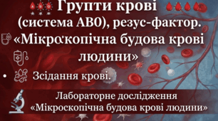 Групи крові (система АВ0), резус-фактор, та правила переливання крові. Зсідання крові. Лабораторне дослідження «Мікроскопічна будова крові людини»