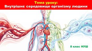 Презентація з біології: Внутрішнє середовище організму людини. 8 клас НУШ.