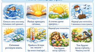 Мнемотаблиця до вірша Марії Познанської «Сипнула зима наостанку…»❄️