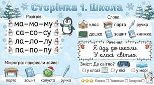 Читання по краплинці: 5 хвилинок щодня Сторінка 1. Школа