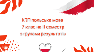 КТП польська мова 7 клас НУШ з групами результатів на II семестр