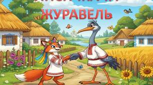 Ілюстрації до казки "Лисичка і журавель"