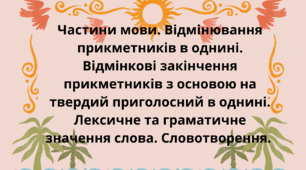 Поурочний план містить кольорові картки, розмальовку