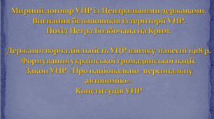 Презентація на тему "Мирний договір УНР із Центральними державами у Брест-Литовську"