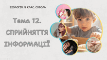 Тести. Тема 12. СПРИЙНЯТТЯ ІНФОРМАЦІЇ