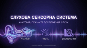 Слухова сенсорна система. Вухо. Гігієна слуху Дослідницький практикум: вимірювання порога слухової чутливості.