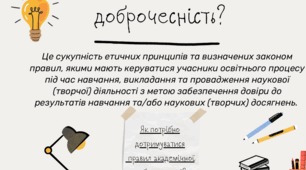 Інфографіка на тему: "Академічна доброчесність"