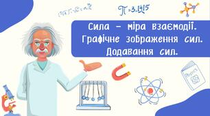 Сила – міра взаємодії.  Графічне зображення сил.  Додавання сил.