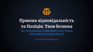 Правова відповідальність і закони України. Права, обов’язки і правова відповідальність неповнолітніх. Види правопорушень. Поведінка підлітків у разі затримання поліцією. Захист від кримінальних небезпек