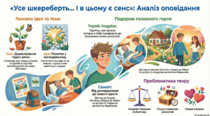 Інфографіка до твору Наталки Малетич «Щоденник ельфа» (розділ «Усе шкереберть. І в цьому є сенс»)