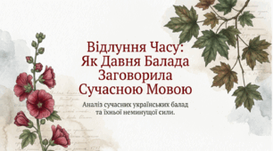 Популярність жанру балади в сучасній літературі. Б. Гура «Балада про мальви», А. Матвійчук «Кленова балада». ГР 1. Усний відгук про сучасну українську баладу.