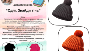 Дидактична гра “Одяг. Знайди тінь”