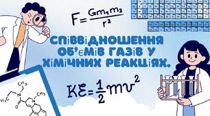 Співвідношення об’ємів газів у хімічних реакціях.