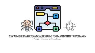 7 клас - Узагальнення та систематизація знань з теми «Алгоритми та програми»