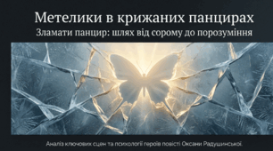 Оксана Радушинська «Метелики в крижаних панцирах». Проблема самоствердження в суспільстві особистості з інвалідністю. Розкриття характеру головної героїні, її життєва позиція, стійкість у подоланні труднощів