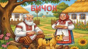 Ілюстрації до казки "Солом'яний бичок"