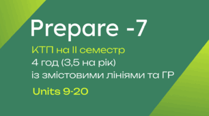 Prepare-7, КТП на ІІ семестр (4 год) із змістовими лініями та ГР