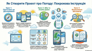ПРОЄКТ“Характеристика погоди у даній місцевості за допомогою  онлайн-застосунків погоди” (Географія  6 клас НУШ )