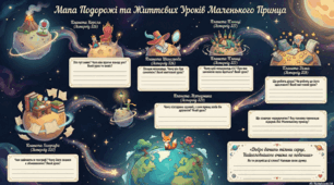 Мапа подорожі та життєвих уроків Маленького принці