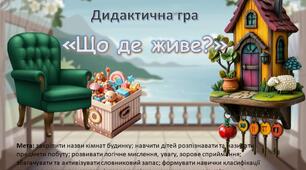 Дидактична гра "Що де живе?"