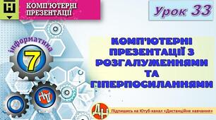 Відеоурок "Комп’ютерні презентації з розгалуженнями та гіперпосиланнями"