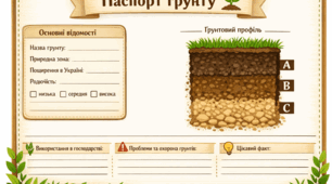 Паспорт грунту. Порівняння різних типів ґрунтів України на основі аналізу ґрунтових карт. Карта ґрунтів
