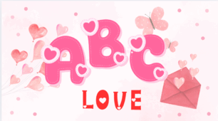 Літери для прикраси класу День Святого Валентина. Saint Valentine's Alphabet