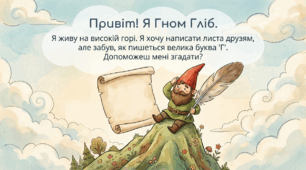 Письмо. Письмо великої букви Г, слів та речень з нею. Списування з друкованого тексту