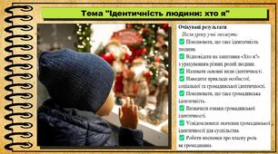 Ідентичність людини: хто я. Громадянська освіта. 8 клас. До підручника Пометун О. та ін.