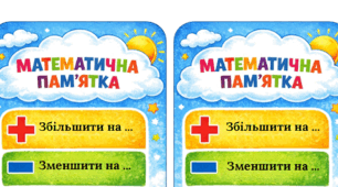 Математична закладка-пам'ятка: опорна схема для розв'язування задач