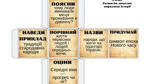 Кубики Блума з історії
