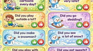 Winter holidays.speaking cards